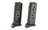 MAG RUGER LCP 380ACP 6RD BL W/EX 2PK