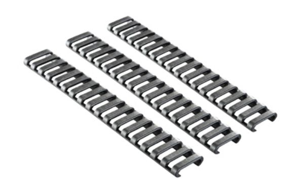 ERGO 18-SLOT LDDR RAIL COVERS 3PK BK