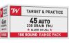 WIN USA 45ACP 230GR FMJ 100/500