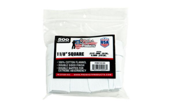 PRO-SHOT PATCH .22-.270CAL SQ 500 CT