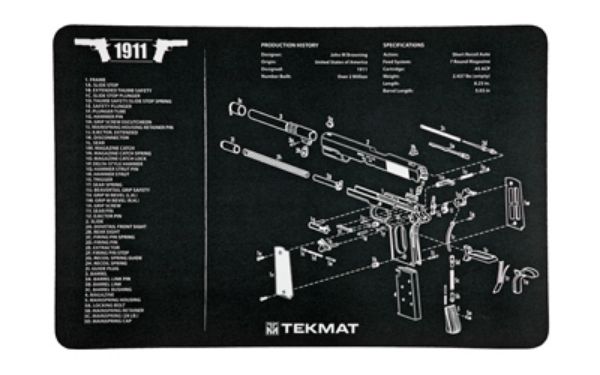 TEKMAT PISTOL MAT 1911 BLK