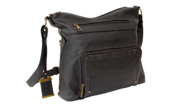 BULLDOG CROSS BODY PURSE W/HLSTR BLK
