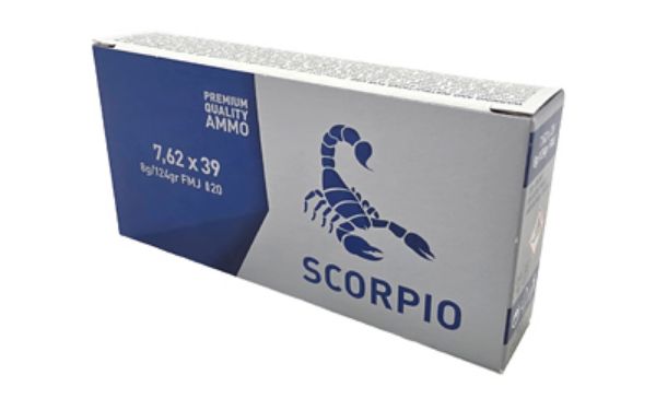 SCORPIO AMMO 762X39 124G FMJ 20/800