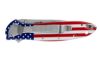 KERSHAW LEEK 3" USA FLAG/SLV