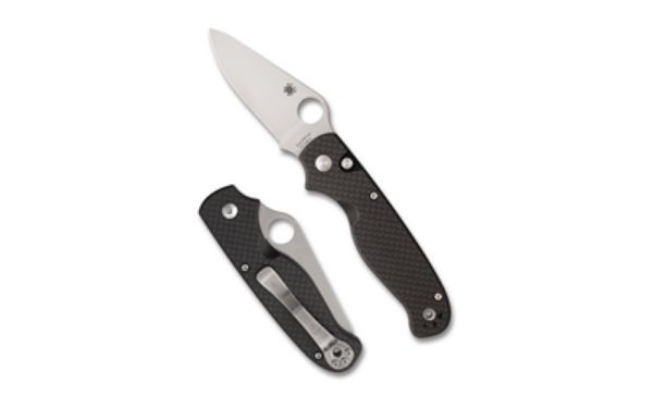 SPYDERCO BUTTONUP CF PE 3.27" BK/SLV