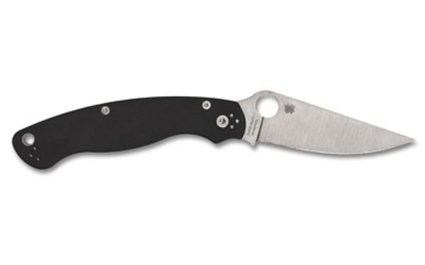 SPYDERCO MILITARY 2 4" BLK/SLV LEFT