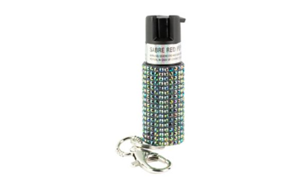 SABRE JEWELED SPRAY W/KEY RING BLK