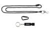SABRE WHISTLE W/LANYARD BLACK