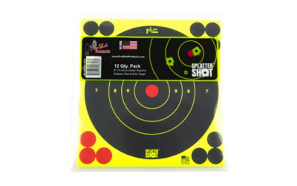 PRO-SHOT 6" GREEN BULLSEYE 12PK