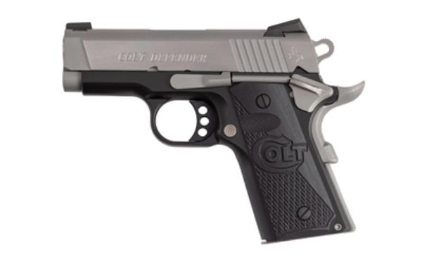 COLT DEFENDER 45ACP 3" 7RD G10 SV/BK