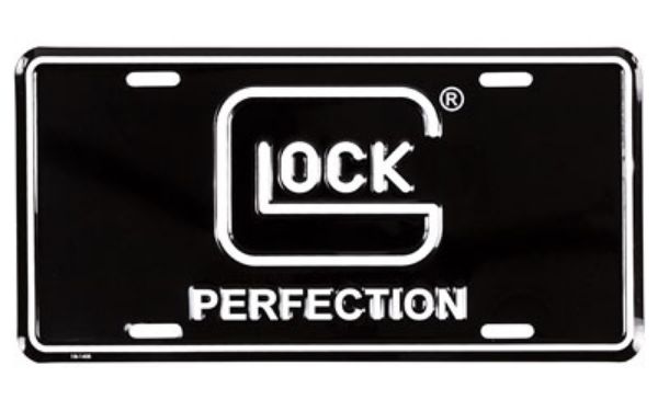 GLOCK OEM PERF LICENSE PLATE BLK/WHT